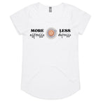 More Espresso, Less Depresso - Womens Scoop Neck T-Shirt White Womens Scoop Neck T-shirt Coffee Printed In Australia