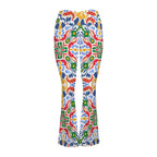 Bright Burst High Waist Crossover Tummy Control Flare Leggings High Waist Flare Leggings Printed Offshore