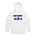 Rocking This Dad Bod Men's AS Colour Hoodie White Mens Hoodie Dad Printed In Australia