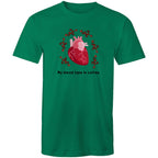 My Blood Type Is Coffee - Mens T-Shirt Kelly Green Mens T-shirt Coffee Printed In Australia