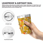 Trippy Floral Small Stainless Steel Travel Mug Cup 12oz/350ml