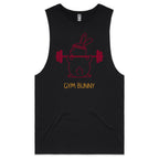 Gym Bunny - Tank Top Tee Black Drop Arm Tank Top Fitness Printed In Australia