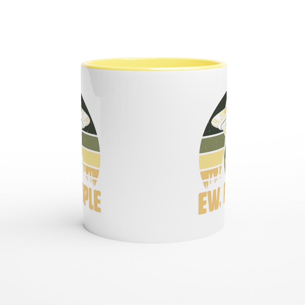 Alien Ew, People - White 11oz Ceramic Mug with Colour Inside Colour 11oz Mug Globally Fulfilled Sci Fi