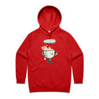 Coffee Time - Womens Hoodie Red Womens 2XL Womens Hoodie Coffee Printed In Australia