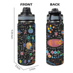 Science Time Blackboard - Insulated Water Bottle with Dual-Use Lid (18oz) Insulated Water Bottle with Dual-Use Lid (18oz) Printed Offshore Science