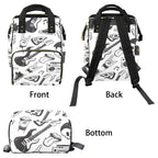 Rock Music - Multi-Function Backpack, Nappy / Diaper Bag