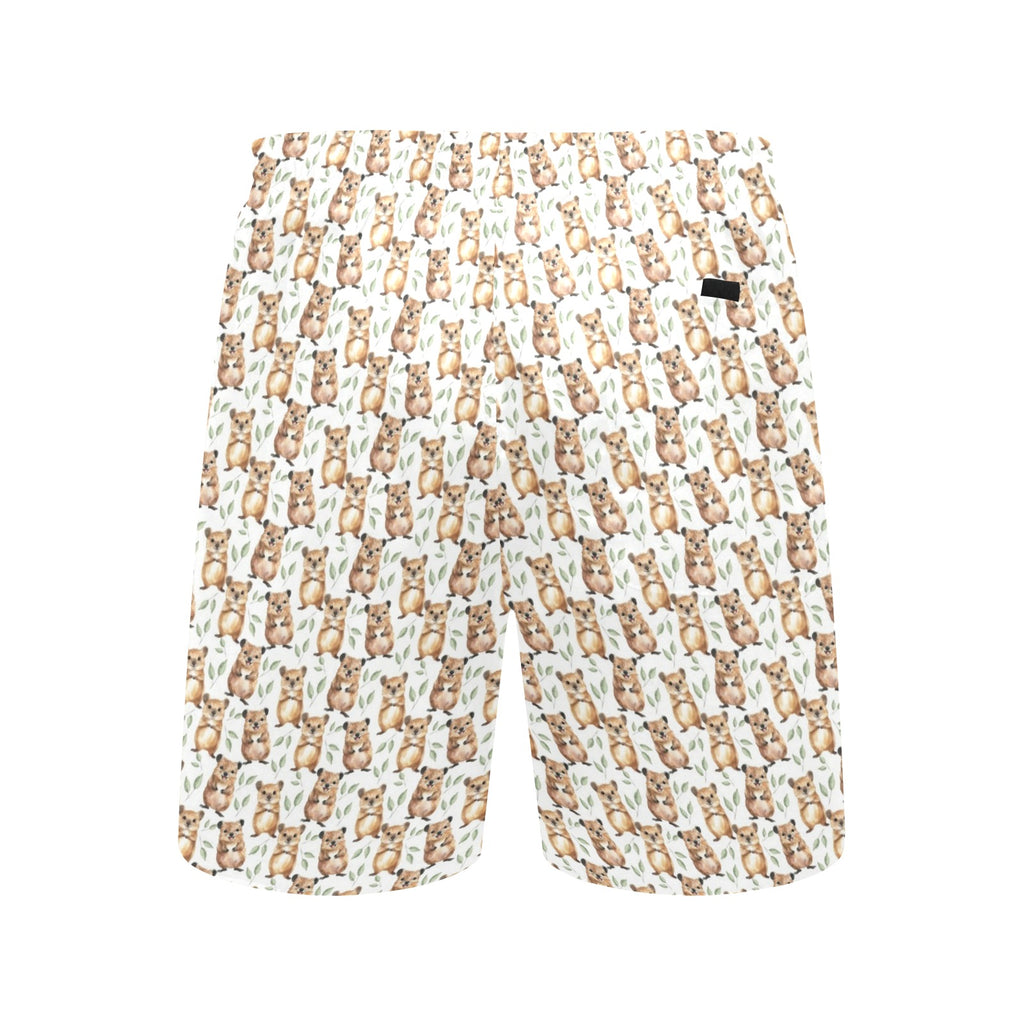 Quokkas Men's Mid-Length Beach Shorts Men's Mid-Length Beach Shorts animal Printed Offshore