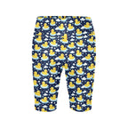Rubber Ducks On Dark Women's Bike Shorts With Side Pockets