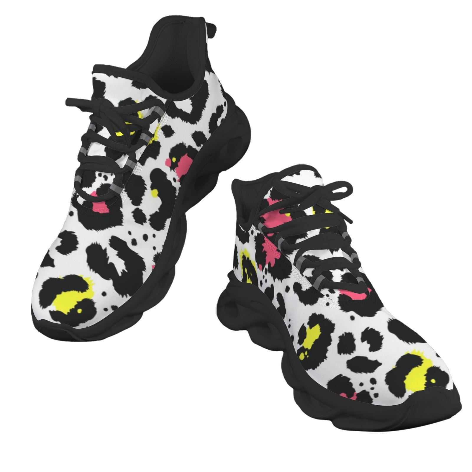Leopard Print Colour Women's Twisted Sole Sneakers