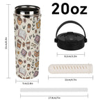 Books And Coffee 20oz Tea Tumbler with Carry Handle