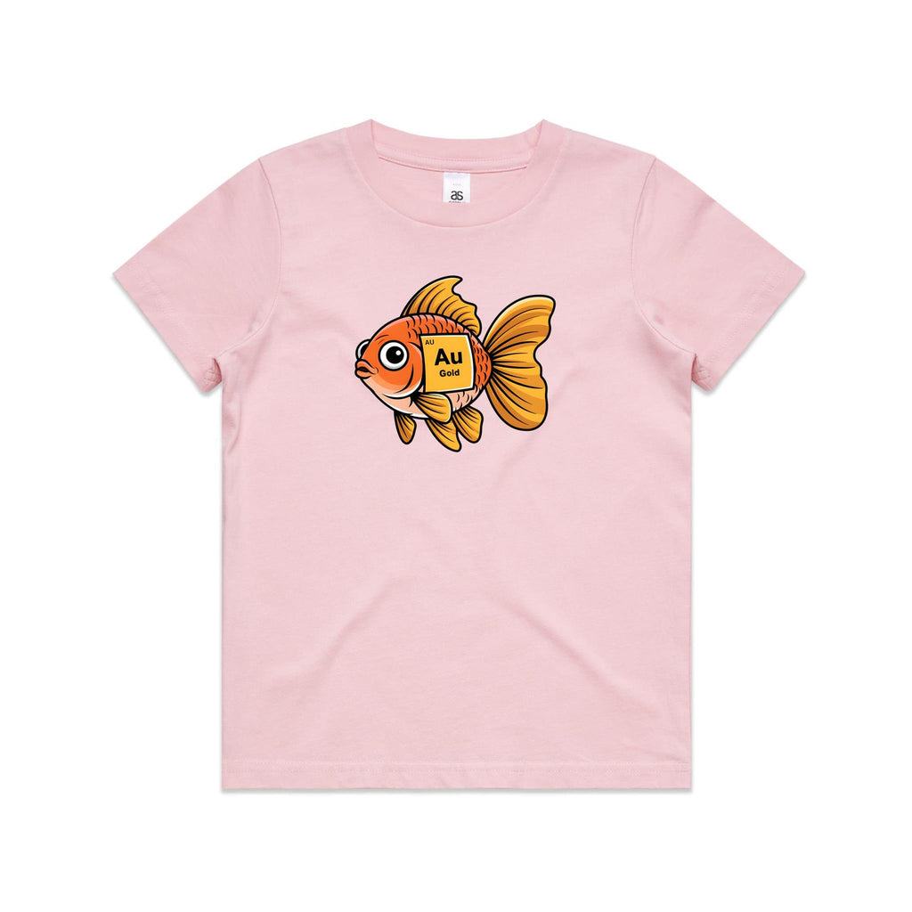 Gold Fish Periodic Table Element Kids AS Colour T-shirt