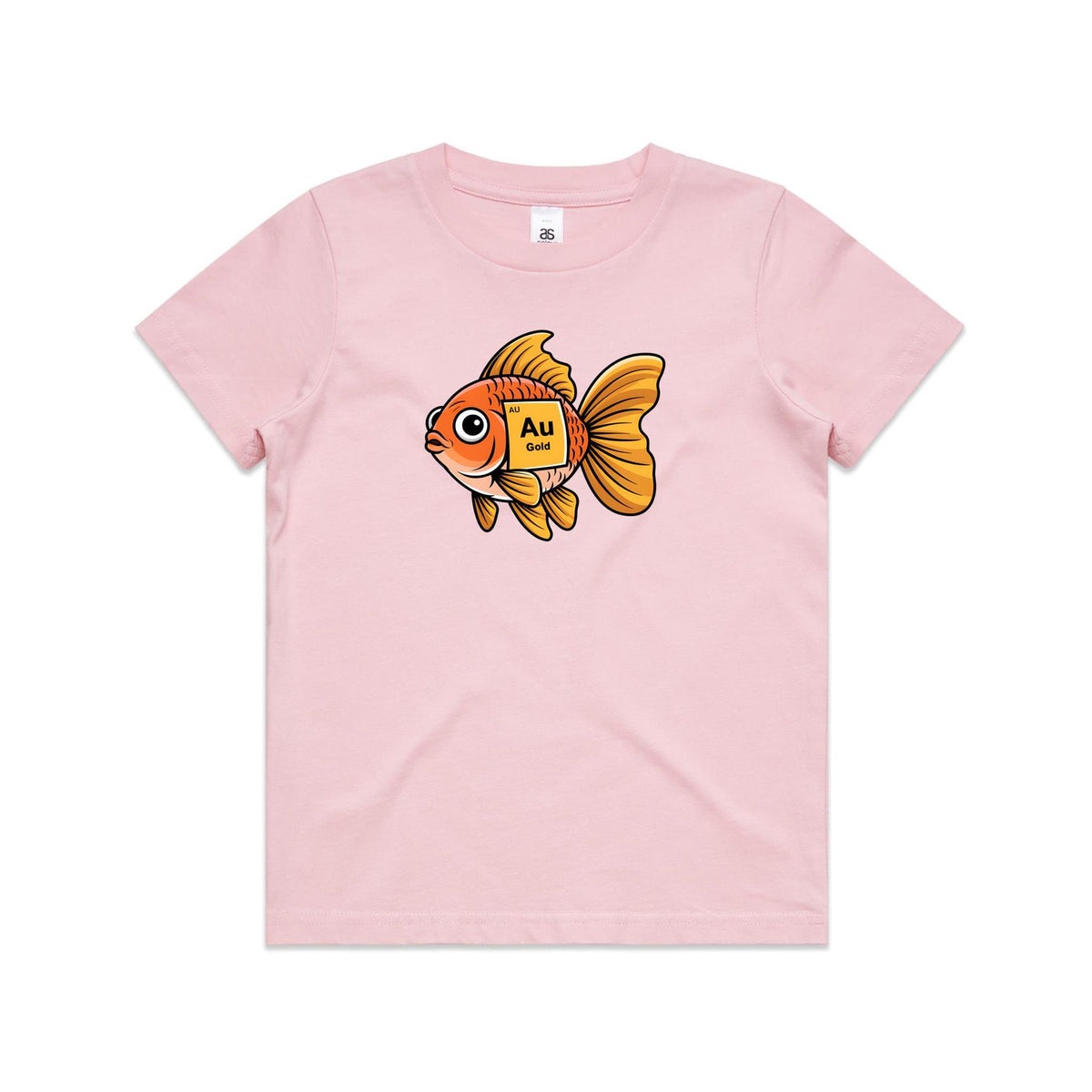 Gold Fish Periodic Table Element Kids AS Colour T-shirt