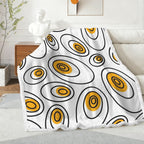 Abstract Eggs - Double-Layer Fleece Blanket 51"x59"
