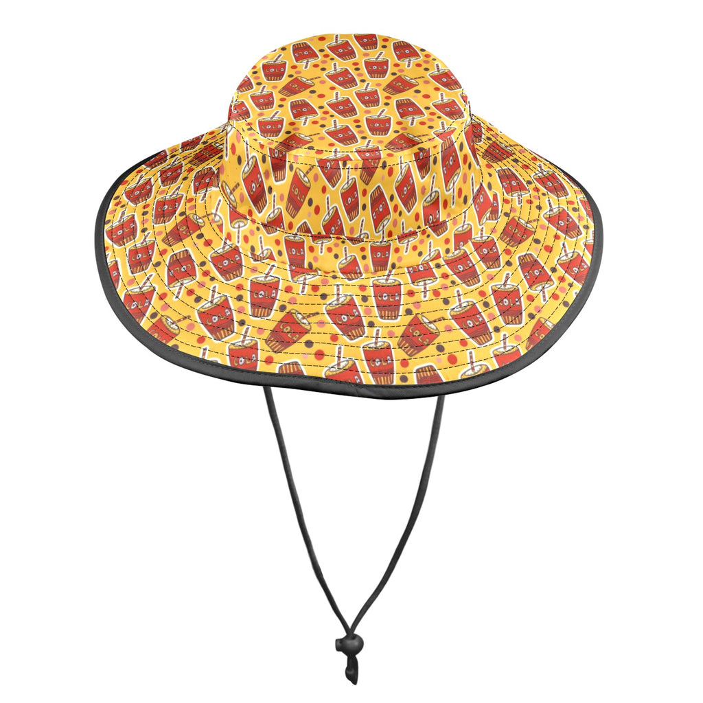 Cola Wide Brim Bucket Hat Wide Brim Bucket Hat Food Printed Offshore
