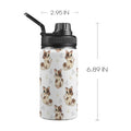 Cheeky Cats Kids Water Bottle with Chug Lid (12 oz) One Size Kids Water Bottle with Chug Lid animal Printed Offshore