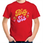 Big Sis, Sister - Kids Youth T-Shirt Red Kids Youth T-shirt Printed In Australia