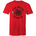 Tangled Christmas Lights, I'm Fine, This Is Fine, Everything Is Fine - Mens T-Shirt Red Mens Christmas T-shirt Christmas Printed In Australia