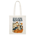 Read More Books, Halloween Ghosts Parcel Canvas Tote Bag Default Title Small Tote Bag Halloween Printed In Australia Reading