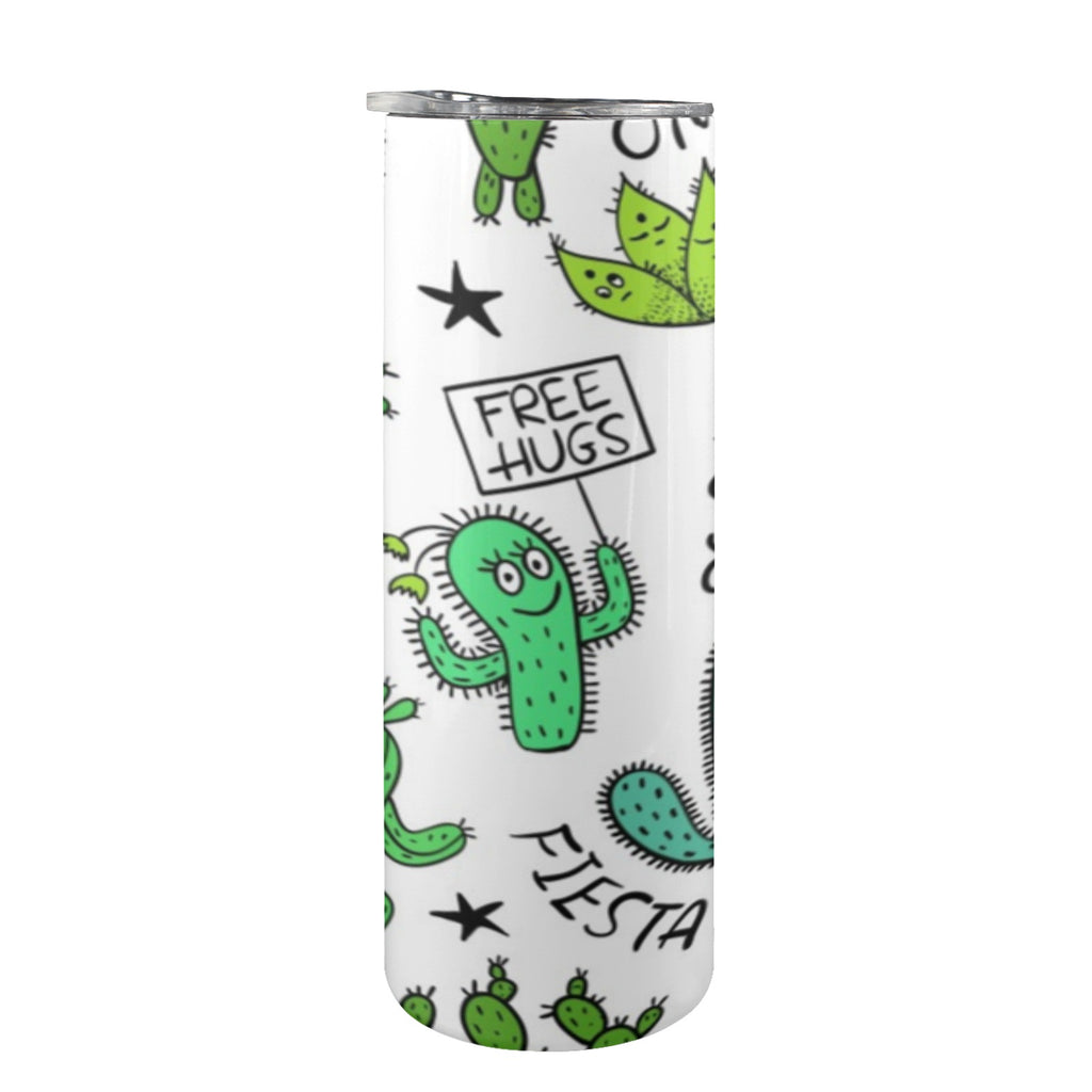 Chatty Cactus 20oz Tall Skinny Tumbler with Lid and Straw