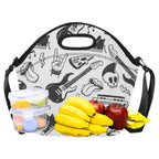 Rock Music - Neoprene Lunch Bag Neoprene Lunch Bag Printed Offshore
