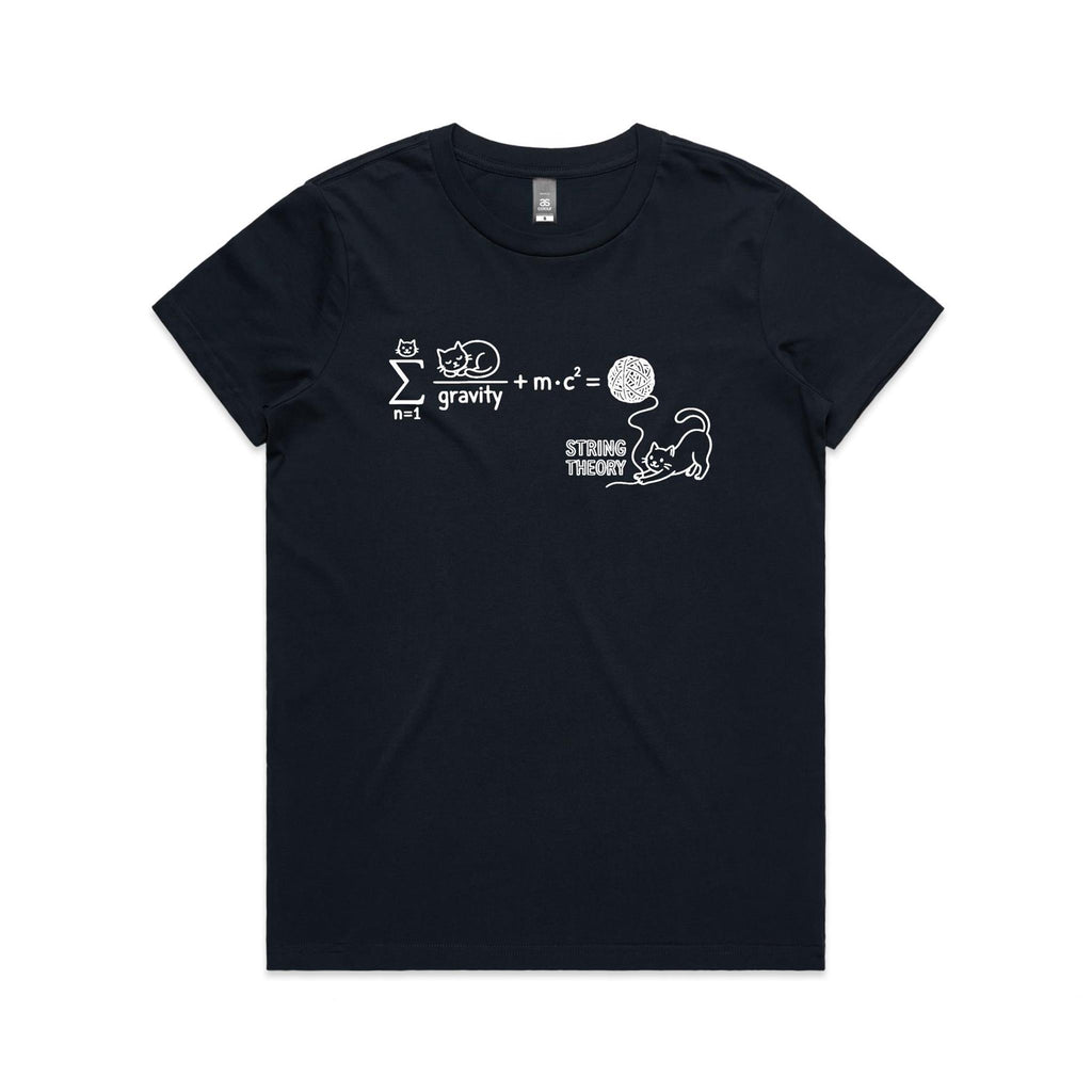 Cat String Theory Physics Women's AS Colour T-shirt