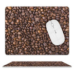 Coffee Beans Leather Mouse Pad white One size Leather Mouse Pad Coffee Printed Offshore