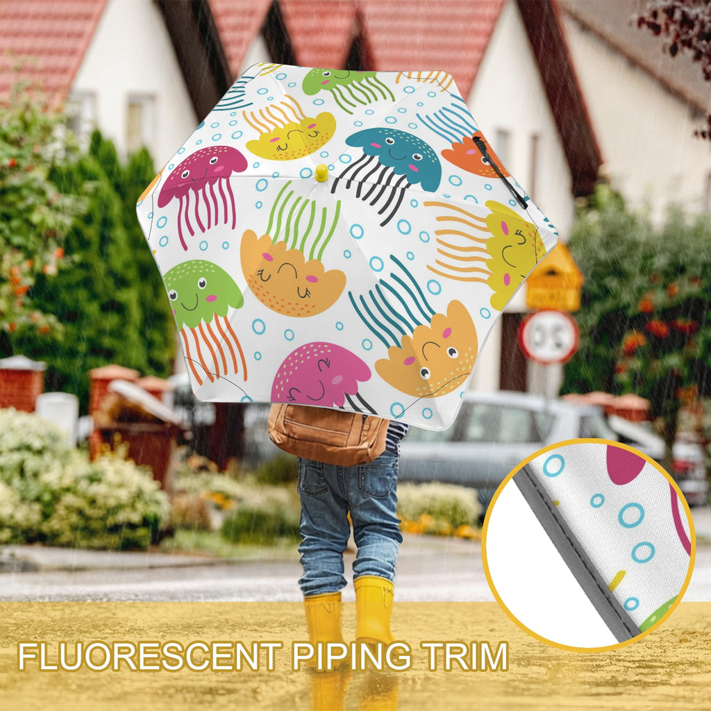 Jellyfish Kids Safe Round Corner Umbrella Kids Safe Round Corner Umbrella animal Ocean Printed Offshore