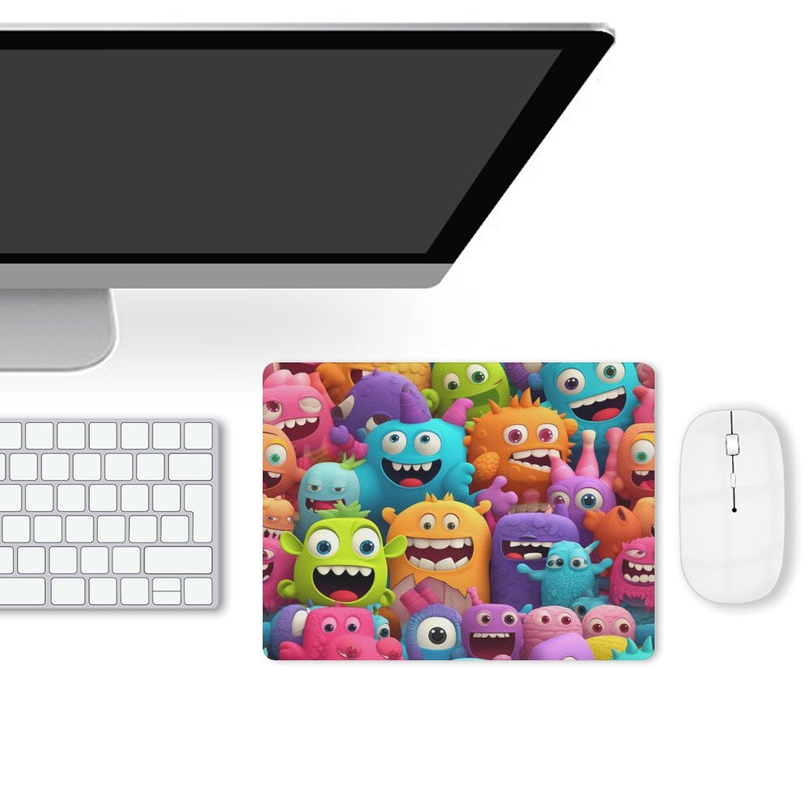 Cute Monsters - Leather Mouse Pad Leather Mouse Pad Printed Offshore Sci Fi