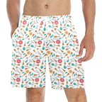Ukulele Men's Mid-Length Beach Shorts 5XL Men's Mid-Length Beach Shorts Music Printed Offshore