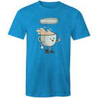 Coffee Time - Mens T-Shirt Arctic Blue Mens T-shirt Coffee Printed In Australia