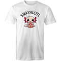 Snaxalotl, Axolotl Pizza Men's AS Colour T-Shirt White Mens T-shirt animal Food Printed In Australia