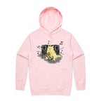 Cat Bass Player - Mens Hoodie Pink Mens Hoodie animal Music Printed In Australia