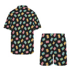Colourful Cassettes Men's Hawaiian Shirt & Shorts Set Men's Hawaiian Shirt & Shorts Set Music Printed Offshore