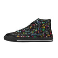 Math Scribbles Men's High Top Canvas Shoes US14 Men's Classic High Top Canvas Shoes Printed Offshore