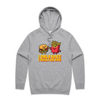 I Only Have Fries For You, Hamburger And Fries - Mens Hoodie Grey Marle Mens Hoodie Food Printed In Australia