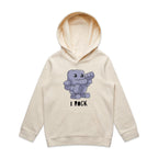 I Rock - Kids Hoodie Ecru Kids Hoodie Printed In Australia