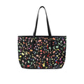 Quavers, Music Notes PU Leather Tote Bag Large One Size Leather Tote Bag-Large Printed Offshore