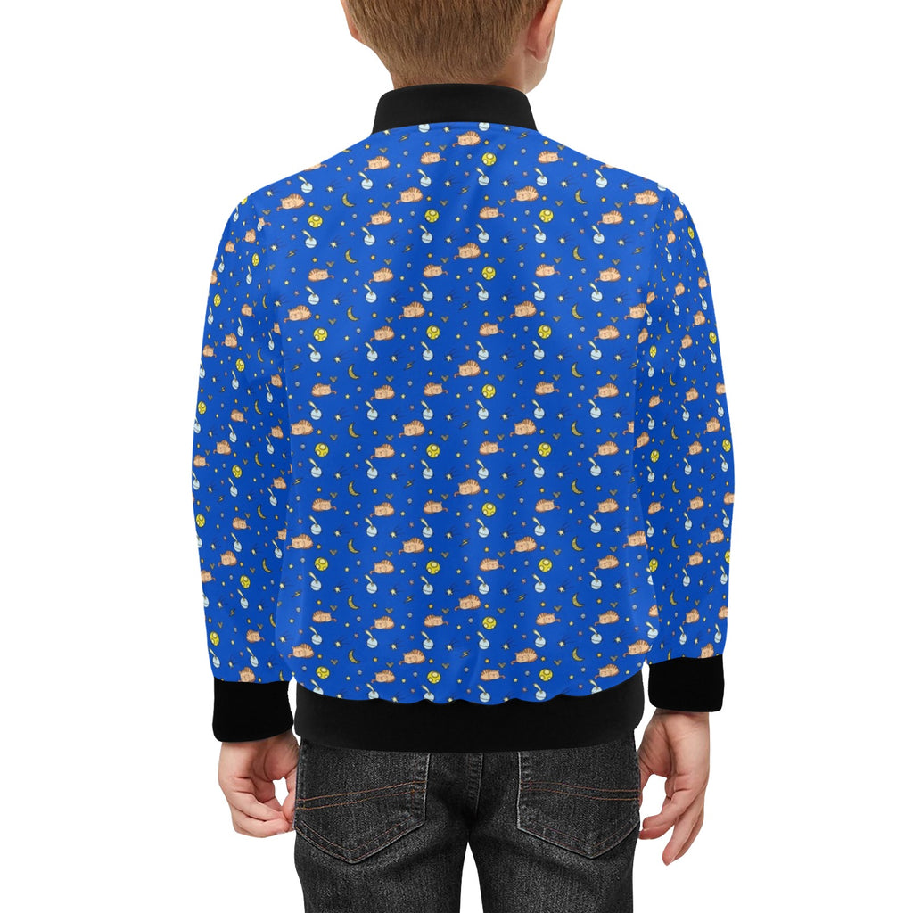 Cats In Space Kids Bomber Jacket Kids Bomber Jacket animal Printed Offshore Space