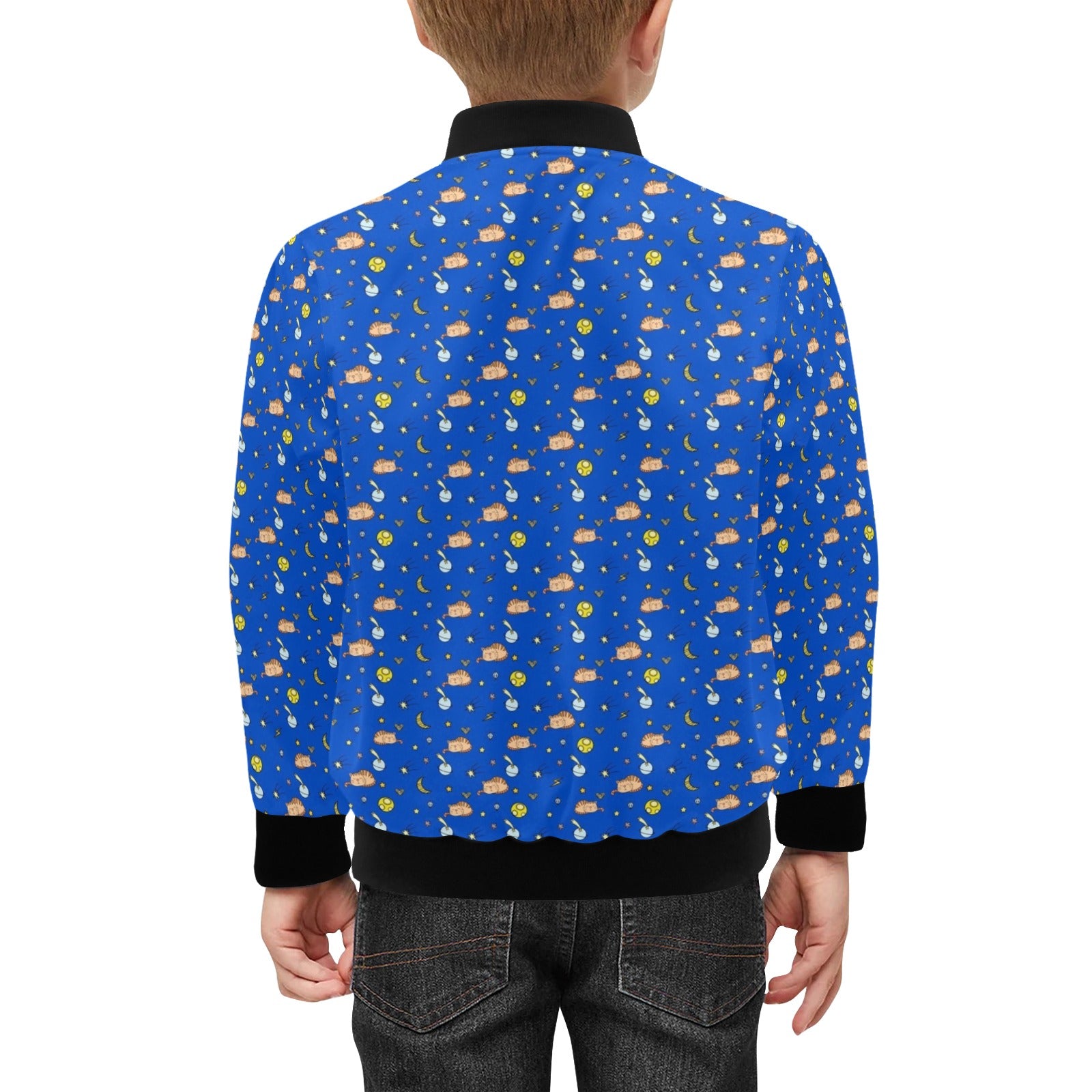 Cats In Space Kids Bomber Jacket Kids Bomber Jacket animal Printed Offshore Space