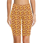 Cola Women's Bike Shorts With Side Pockets Women's Bike Shorts Food Printed Offshore