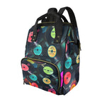 Retro Vinyl Records - Multi-Function Backpack, Nappy / Diaper Bag