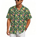 Frangipani Men's Crinkle Hawaiian Shirt