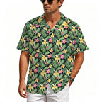 Frangipani Men's Crinkle Hawaiian Shirt