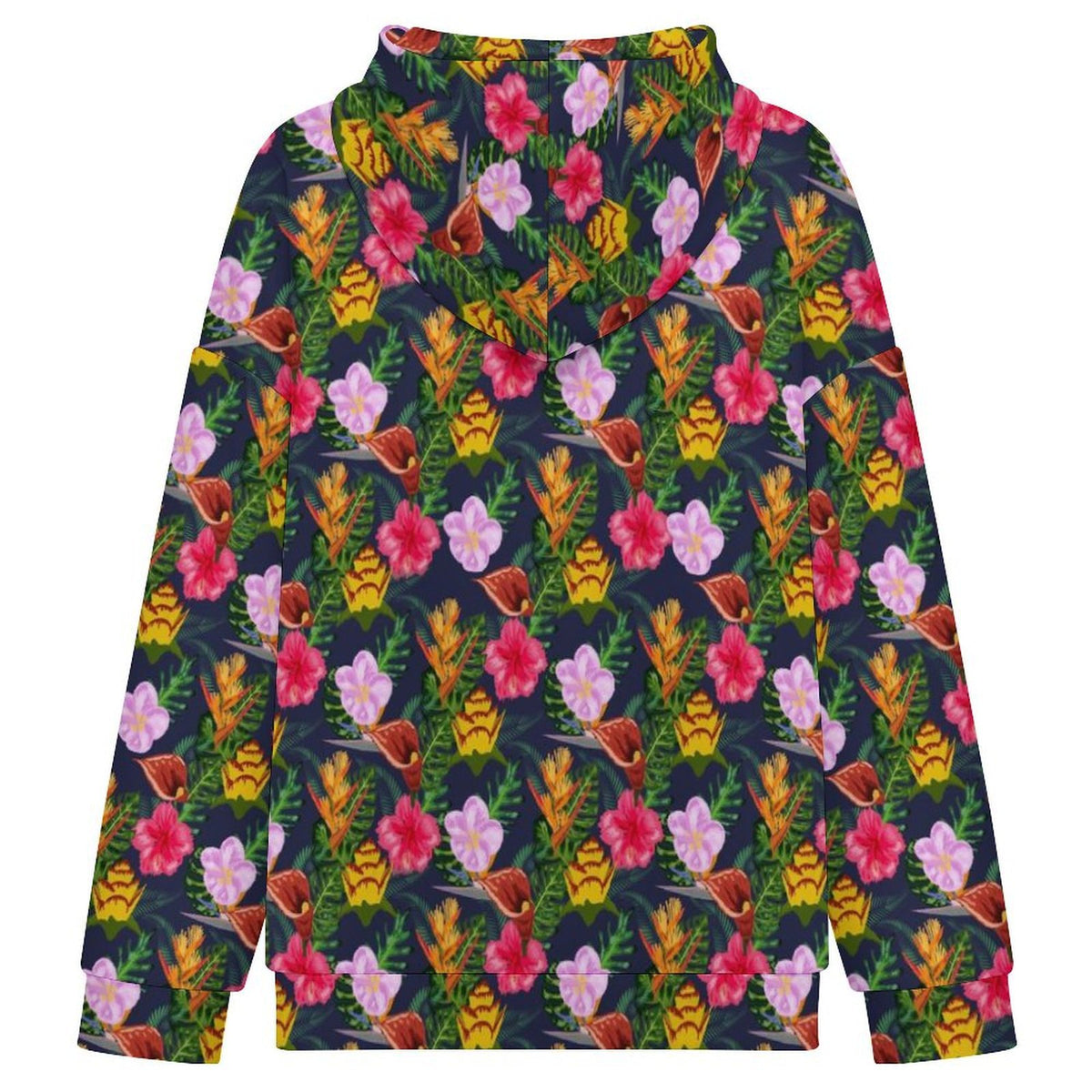 Tropical Floral Women's Full-Zip Hoodie