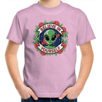 Believe In Yourself, Alien - Kids Youth T-shirt Pink Kids Youth T-shirt Motivation Positivity Printed In Australia Sci Fi
