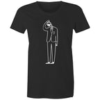 Coffee Brain - Womens T-shirt Black Womens T-shirt Coffee Printed In Australia