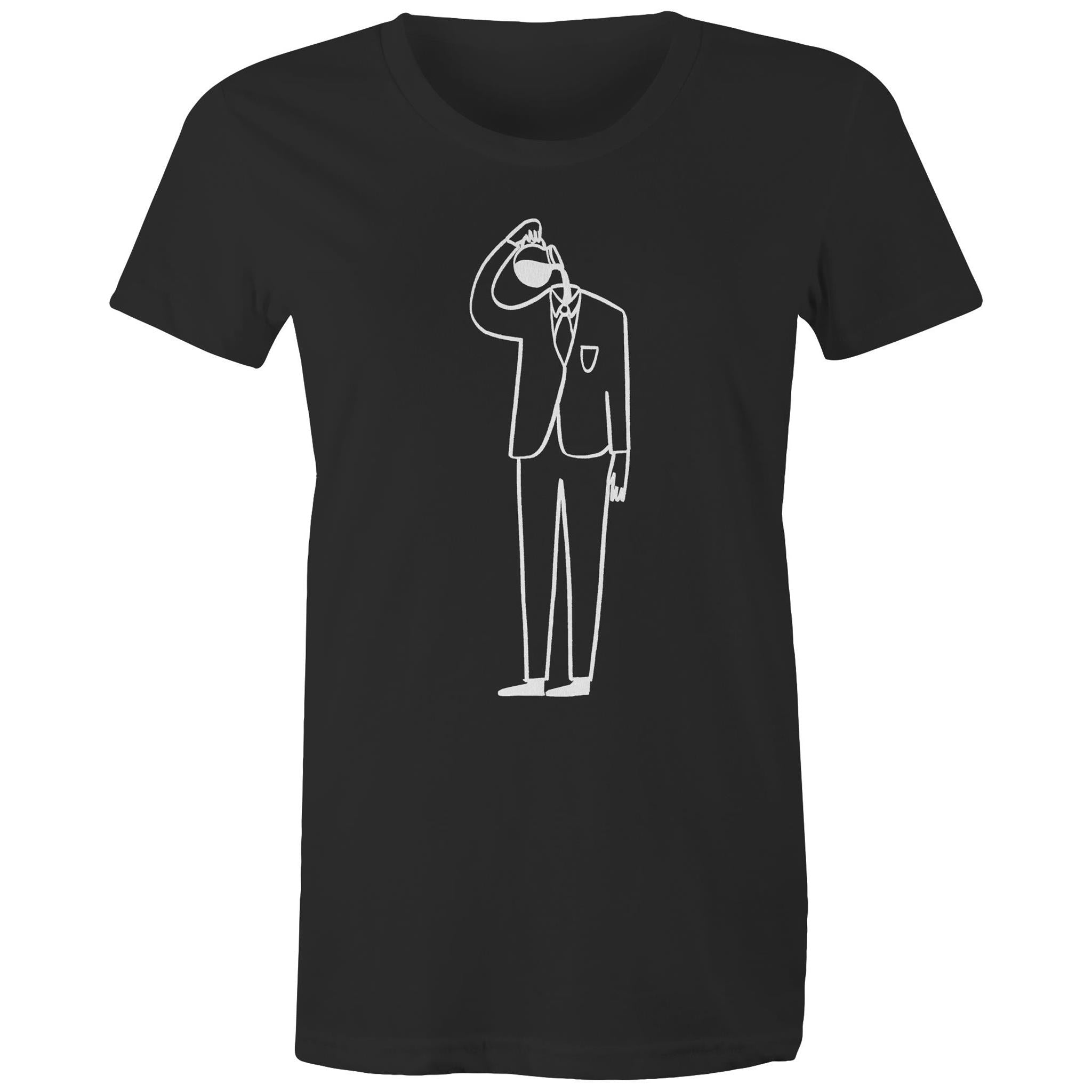 Coffee Brain - Womens T-shirt Black Womens T-shirt Coffee Printed In Australia