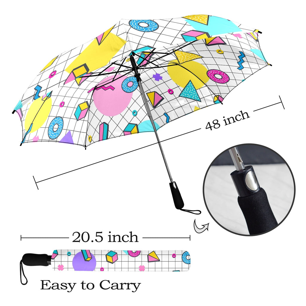80's Grid Umbrella Umbrella Printed Offshore Retro
