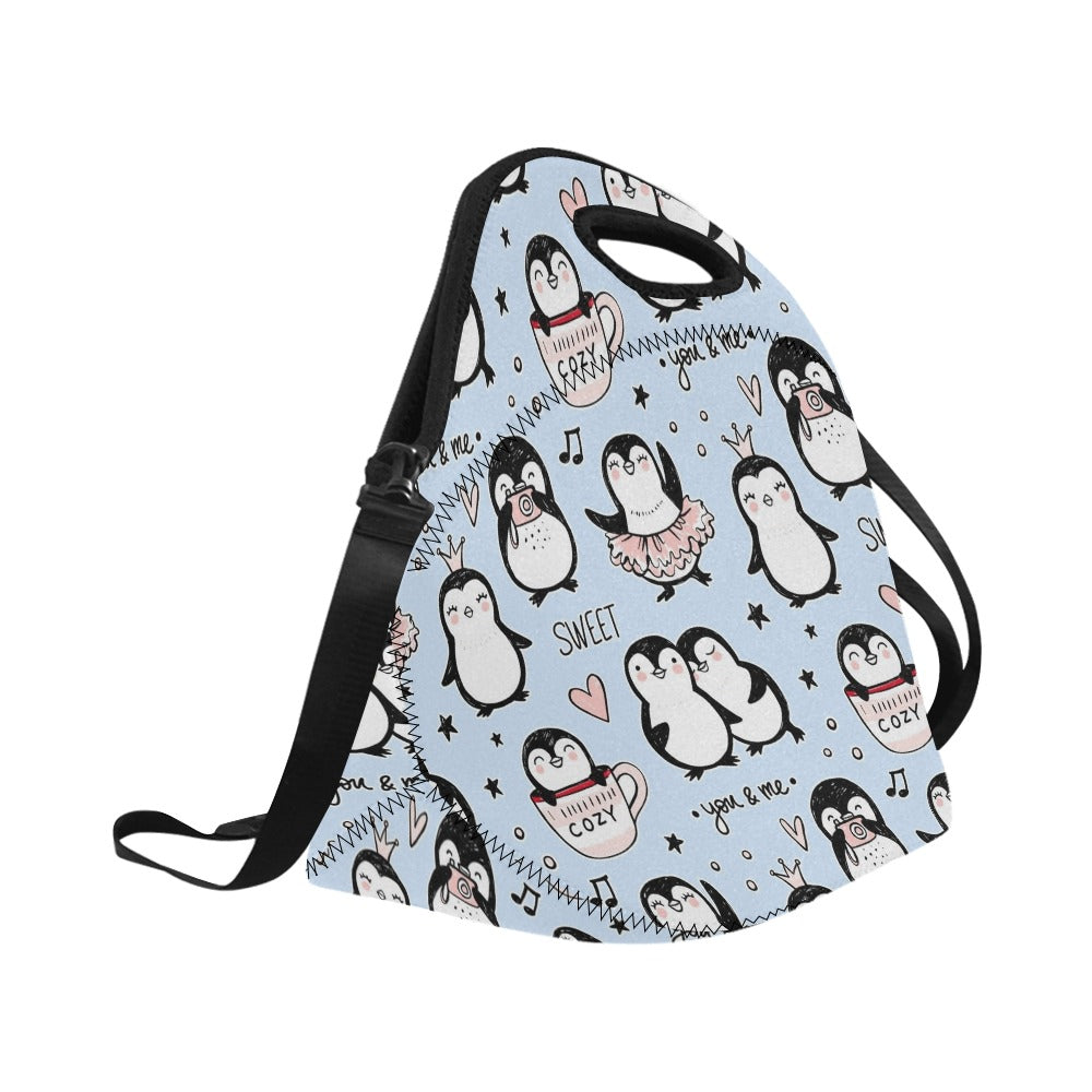 Penguin Love - Neoprene Lunch Bag Neoprene Lunch Bag Printed Offshore