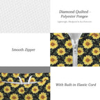 Painted Sunflower Men's Lightweight Sun Hoodie & Shorts Set Men's Lightweight Sun Hoodie & Shorts Plants Printed Offshore